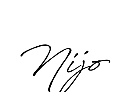 How to make Nijo signature? Antro_Vectra_Bolder is a professional autograph style. Create handwritten signature for Nijo name. Nijo signature style 7 images and pictures png