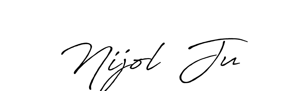 How to make Nijolė Ju signature? Antro_Vectra_Bolder is a professional autograph style. Create handwritten signature for Nijolė Ju name. Nijolė Ju signature style 7 images and pictures png