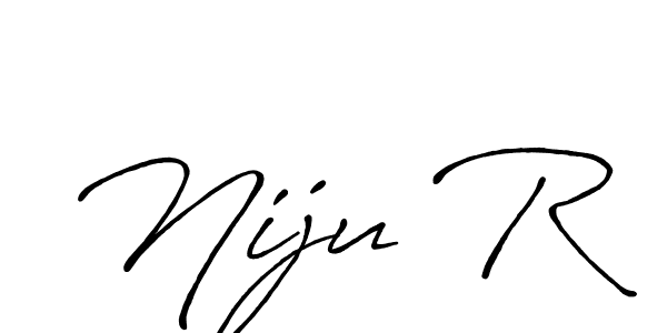 Best and Professional Signature Style for Niju R. Antro_Vectra_Bolder Best Signature Style Collection. Niju R signature style 7 images and pictures png