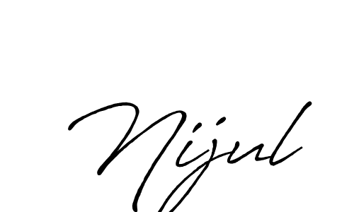 Design your own signature with our free online signature maker. With this signature software, you can create a handwritten (Antro_Vectra_Bolder) signature for name Nijul. Nijul signature style 7 images and pictures png