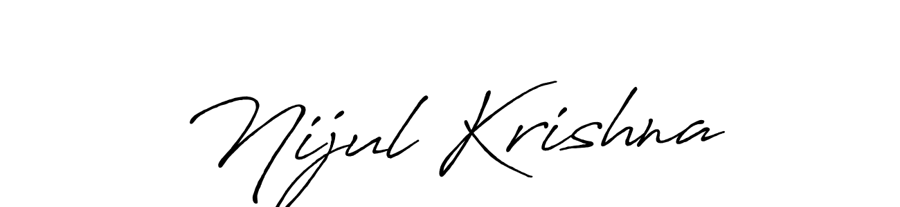 You can use this online signature creator to create a handwritten signature for the name Nijul Krishna. This is the best online autograph maker. Nijul Krishna signature style 7 images and pictures png