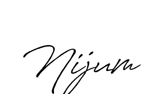 Design your own signature with our free online signature maker. With this signature software, you can create a handwritten (Antro_Vectra_Bolder) signature for name Nijum. Nijum signature style 7 images and pictures png