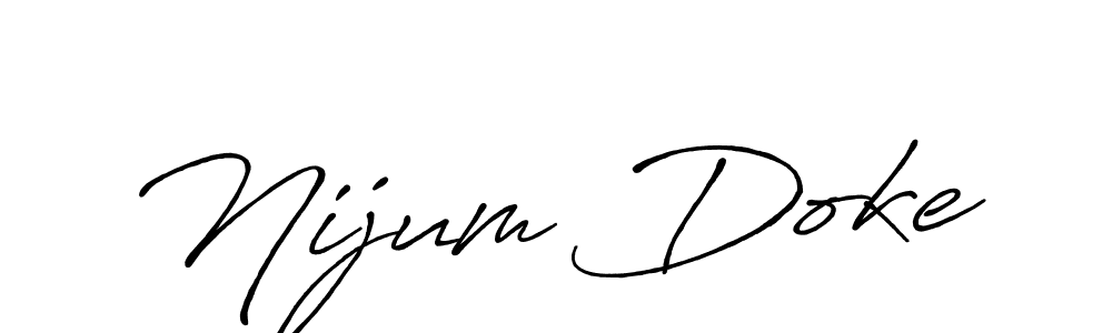 The best way (Antro_Vectra_Bolder) to make a short signature is to pick only two or three words in your name. The name Nijum Doke include a total of six letters. For converting this name. Nijum Doke signature style 7 images and pictures png