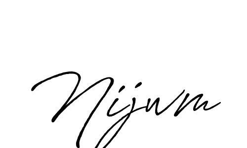 How to make Nijwm name signature. Use Antro_Vectra_Bolder style for creating short signs online. This is the latest handwritten sign. Nijwm signature style 7 images and pictures png