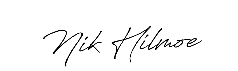 You can use this online signature creator to create a handwritten signature for the name Nik Hilmoe. This is the best online autograph maker. Nik Hilmoe signature style 7 images and pictures png