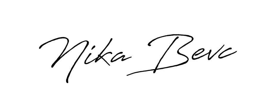 Use a signature maker to create a handwritten signature online. With this signature software, you can design (Antro_Vectra_Bolder) your own signature for name Nika Bevc. Nika Bevc signature style 7 images and pictures png