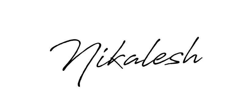 Nikalesh stylish signature style. Best Handwritten Sign (Antro_Vectra_Bolder) for my name. Handwritten Signature Collection Ideas for my name Nikalesh. Nikalesh signature style 7 images and pictures png