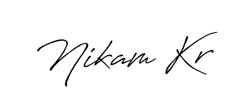 Here are the top 10 professional signature styles for the name Nikam Kr. These are the best autograph styles you can use for your name. Nikam Kr signature style 7 images and pictures png