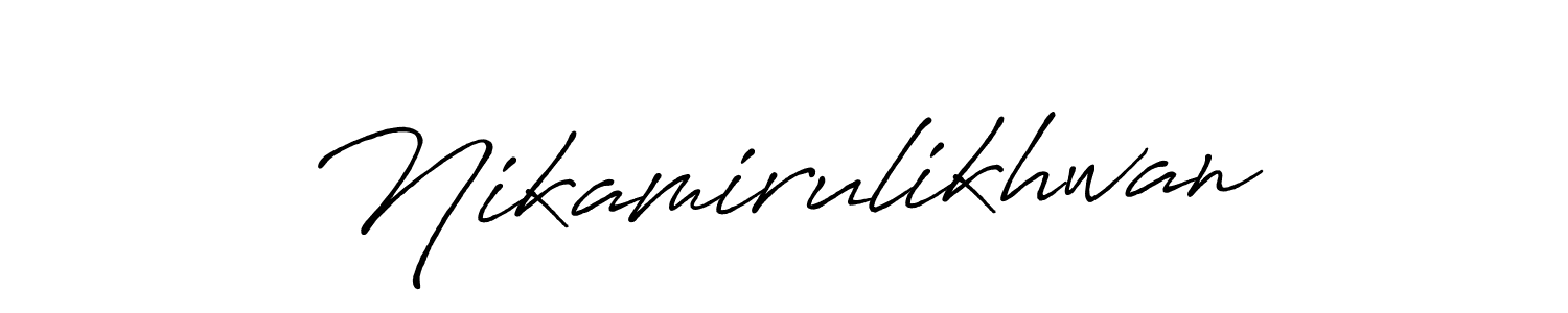 This is the best signature style for the Nikamirulikhwan name. Also you like these signature font (Antro_Vectra_Bolder). Mix name signature. Nikamirulikhwan signature style 7 images and pictures png
