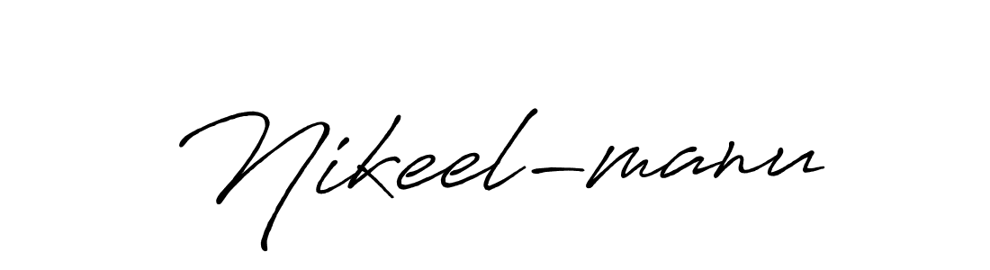 Similarly Antro_Vectra_Bolder is the best handwritten signature design. Signature creator online .You can use it as an online autograph creator for name Nikeel-manu. Nikeel-manu signature style 7 images and pictures png
