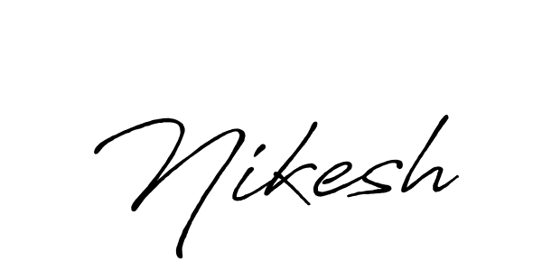 Create a beautiful signature design for name Nikesh. With this signature (Antro_Vectra_Bolder) fonts, you can make a handwritten signature for free. Nikesh signature style 7 images and pictures png