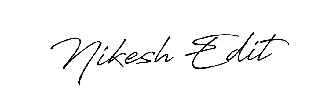 The best way (Antro_Vectra_Bolder) to make a short signature is to pick only two or three words in your name. The name Nikesh Edit include a total of six letters. For converting this name. Nikesh Edit signature style 7 images and pictures png