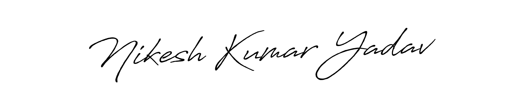 Antro_Vectra_Bolder is a professional signature style that is perfect for those who want to add a touch of class to their signature. It is also a great choice for those who want to make their signature more unique. Get Nikesh Kumar Yadav name to fancy signature for free. Nikesh Kumar Yadav signature style 7 images and pictures png