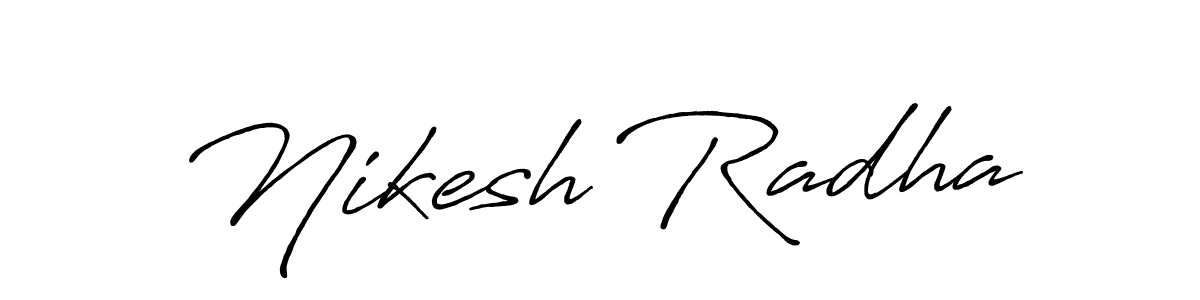 Make a beautiful signature design for name Nikesh Radha. Use this online signature maker to create a handwritten signature for free. Nikesh Radha signature style 7 images and pictures png