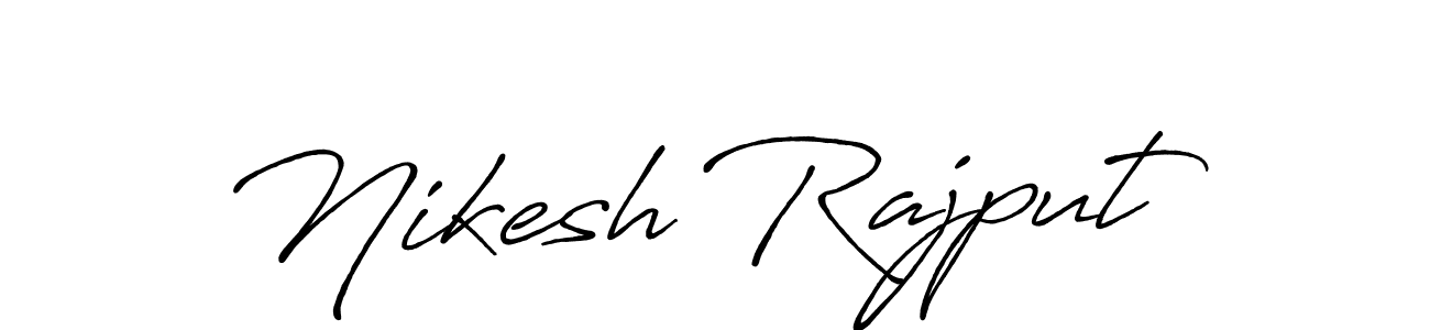 The best way (Antro_Vectra_Bolder) to make a short signature is to pick only two or three words in your name. The name Nikesh Rajput include a total of six letters. For converting this name. Nikesh Rajput signature style 7 images and pictures png