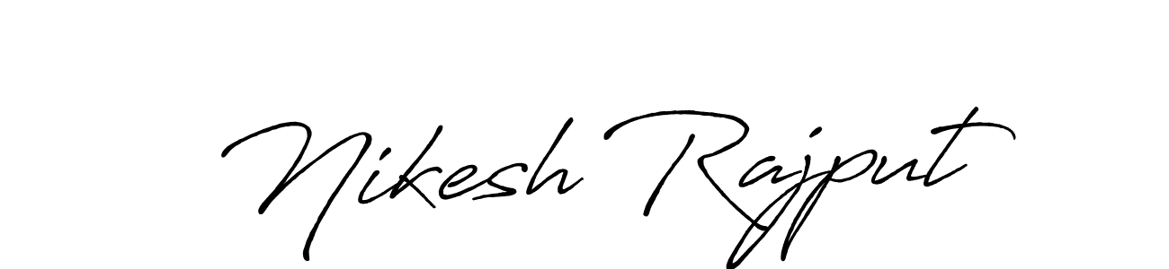 The best way (Antro_Vectra_Bolder) to make a short signature is to pick only two or three words in your name. The name Nikesh Rajput include a total of six letters. For converting this name. Nikesh Rajput signature style 7 images and pictures png