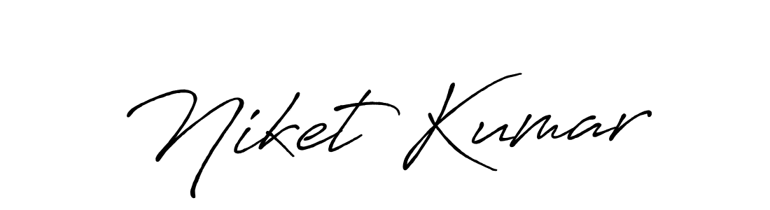 How to make Niket Kumar signature? Antro_Vectra_Bolder is a professional autograph style. Create handwritten signature for Niket Kumar name. Niket Kumar signature style 7 images and pictures png