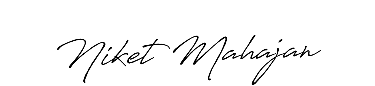 Design your own signature with our free online signature maker. With this signature software, you can create a handwritten (Antro_Vectra_Bolder) signature for name Niket Mahajan. Niket Mahajan signature style 7 images and pictures png