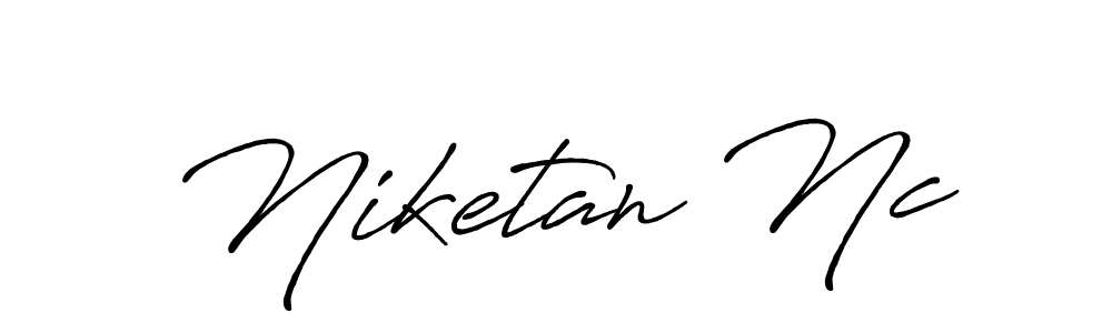 Use a signature maker to create a handwritten signature online. With this signature software, you can design (Antro_Vectra_Bolder) your own signature for name Niketan Nc. Niketan Nc signature style 7 images and pictures png