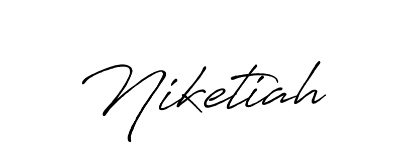 Make a beautiful signature design for name Niketiah. With this signature (Antro_Vectra_Bolder) style, you can create a handwritten signature for free. Niketiah signature style 7 images and pictures png