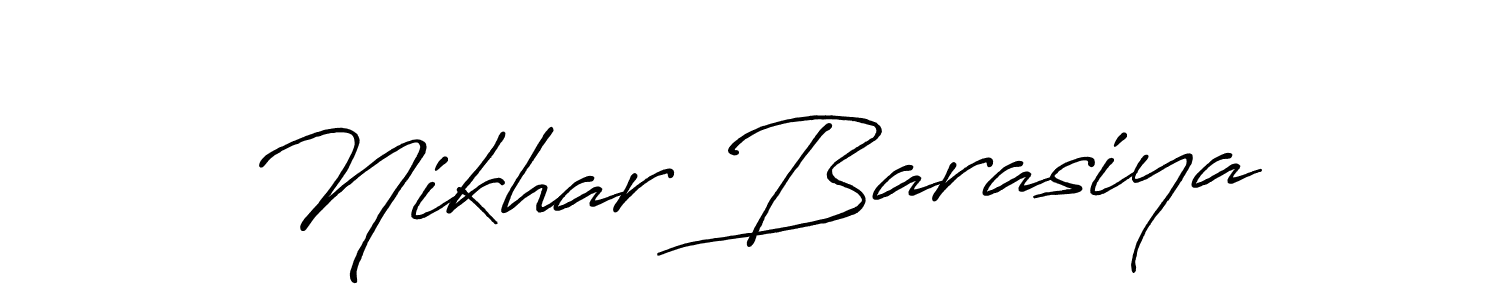 The best way (Antro_Vectra_Bolder) to make a short signature is to pick only two or three words in your name. The name Nikhar Barasiya include a total of six letters. For converting this name. Nikhar Barasiya signature style 7 images and pictures png