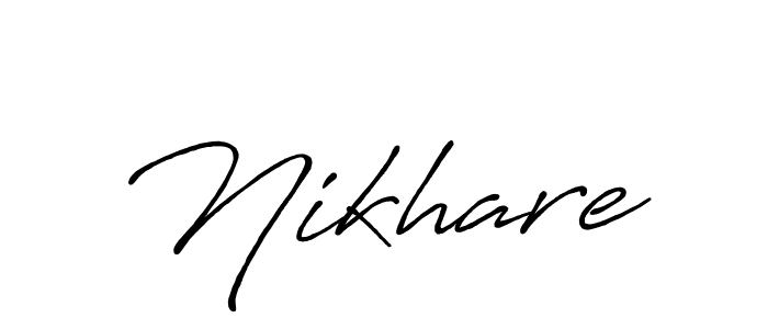 Make a beautiful signature design for name Nikhare. Use this online signature maker to create a handwritten signature for free. Nikhare signature style 7 images and pictures png
