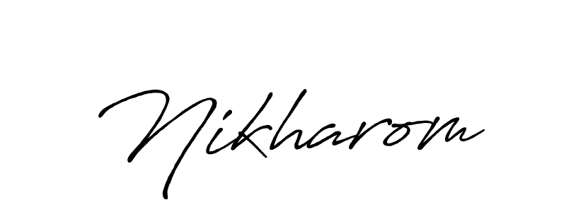 Antro_Vectra_Bolder is a professional signature style that is perfect for those who want to add a touch of class to their signature. It is also a great choice for those who want to make their signature more unique. Get Nikharom name to fancy signature for free. Nikharom signature style 7 images and pictures png