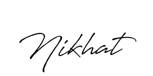 Create a beautiful signature design for name Nikhat. With this signature (Antro_Vectra_Bolder) fonts, you can make a handwritten signature for free. Nikhat signature style 7 images and pictures png