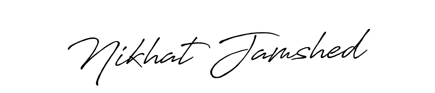 if you are searching for the best signature style for your name Nikhat Jamshed. so please give up your signature search. here we have designed multiple signature styles  using Antro_Vectra_Bolder. Nikhat Jamshed signature style 7 images and pictures png