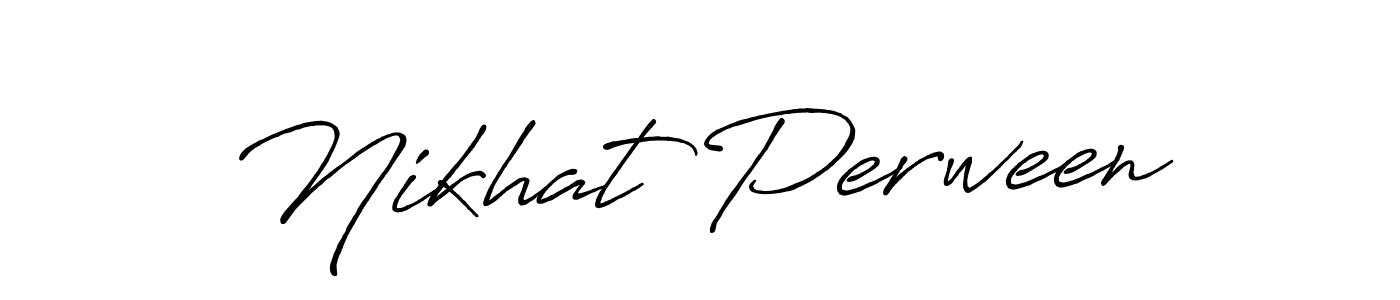 Antro_Vectra_Bolder is a professional signature style that is perfect for those who want to add a touch of class to their signature. It is also a great choice for those who want to make their signature more unique. Get Nikhat Perween name to fancy signature for free. Nikhat Perween signature style 7 images and pictures png