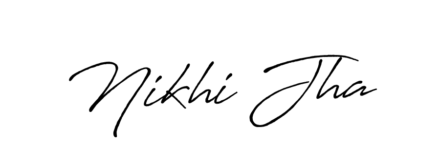 You should practise on your own different ways (Antro_Vectra_Bolder) to write your name (Nikhi Jha) in signature. don't let someone else do it for you. Nikhi Jha signature style 7 images and pictures png