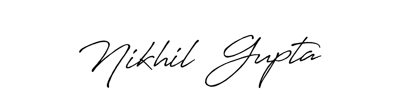 if you are searching for the best signature style for your name Nikhil  Gupta. so please give up your signature search. here we have designed multiple signature styles  using Antro_Vectra_Bolder. Nikhil  Gupta signature style 7 images and pictures png