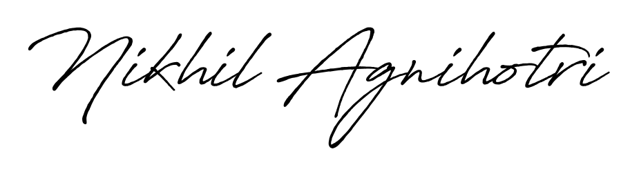 How to make Nikhil Agnihotri name signature. Use Antro_Vectra_Bolder style for creating short signs online. This is the latest handwritten sign. Nikhil Agnihotri signature style 7 images and pictures png