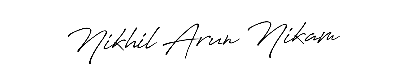 Here are the top 10 professional signature styles for the name Nikhil Arun Nikam. These are the best autograph styles you can use for your name. Nikhil Arun Nikam signature style 7 images and pictures png