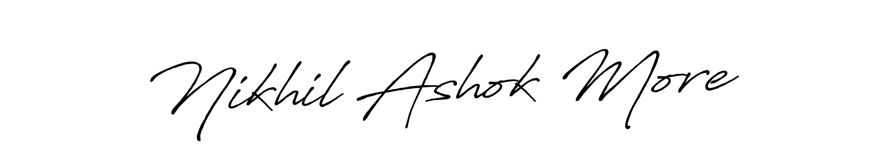 You should practise on your own different ways (Antro_Vectra_Bolder) to write your name (Nikhil Ashok More) in signature. don't let someone else do it for you. Nikhil Ashok More signature style 7 images and pictures png