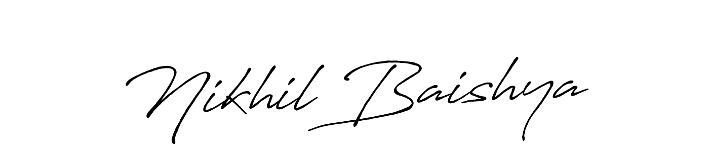 Make a short Nikhil Baishya signature style. Manage your documents anywhere anytime using Antro_Vectra_Bolder. Create and add eSignatures, submit forms, share and send files easily. Nikhil Baishya signature style 7 images and pictures png