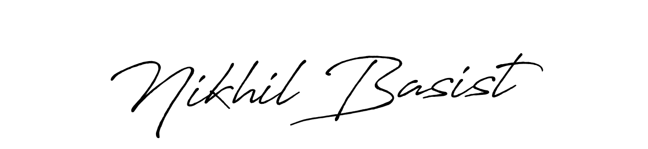 Use a signature maker to create a handwritten signature online. With this signature software, you can design (Antro_Vectra_Bolder) your own signature for name Nikhil Basist. Nikhil Basist signature style 7 images and pictures png