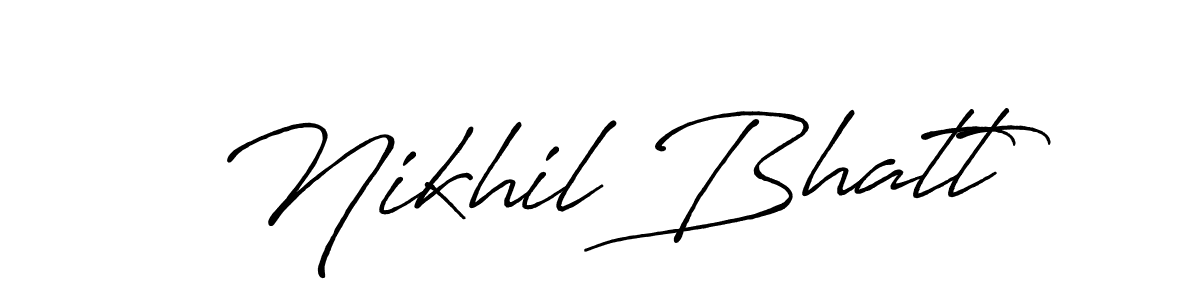 You can use this online signature creator to create a handwritten signature for the name Nikhil Bhatt. This is the best online autograph maker. Nikhil Bhatt signature style 7 images and pictures png