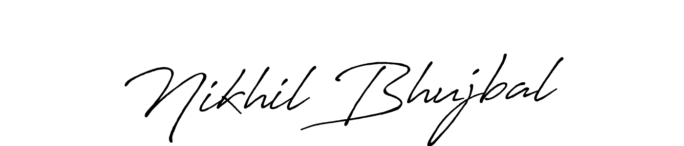 Antro_Vectra_Bolder is a professional signature style that is perfect for those who want to add a touch of class to their signature. It is also a great choice for those who want to make their signature more unique. Get Nikhil Bhujbal name to fancy signature for free. Nikhil Bhujbal signature style 7 images and pictures png