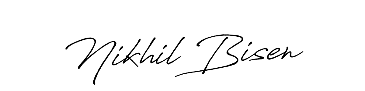 Here are the top 10 professional signature styles for the name Nikhil Bisen. These are the best autograph styles you can use for your name. Nikhil Bisen signature style 7 images and pictures png