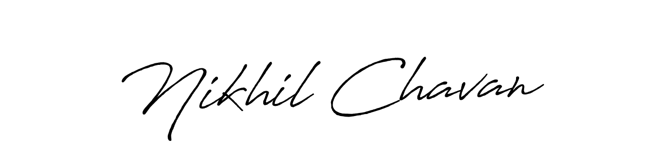 Nikhil Chavan stylish signature style. Best Handwritten Sign (Antro_Vectra_Bolder) for my name. Handwritten Signature Collection Ideas for my name Nikhil Chavan. Nikhil Chavan signature style 7 images and pictures png