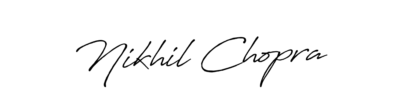 Also we have Nikhil Chopra name is the best signature style. Create professional handwritten signature collection using Antro_Vectra_Bolder autograph style. Nikhil Chopra signature style 7 images and pictures png