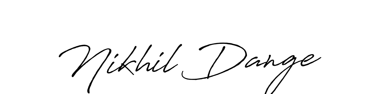 Nikhil Dange stylish signature style. Best Handwritten Sign (Antro_Vectra_Bolder) for my name. Handwritten Signature Collection Ideas for my name Nikhil Dange. Nikhil Dange signature style 7 images and pictures png