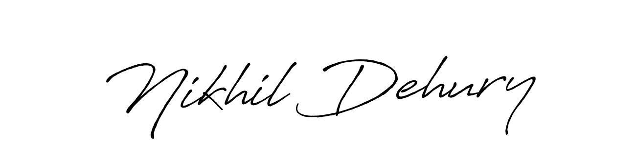 Design your own signature with our free online signature maker. With this signature software, you can create a handwritten (Antro_Vectra_Bolder) signature for name Nikhil Dehury. Nikhil Dehury signature style 7 images and pictures png