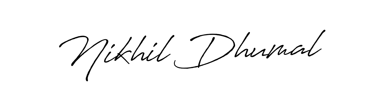 Make a short Nikhil Dhumal signature style. Manage your documents anywhere anytime using Antro_Vectra_Bolder. Create and add eSignatures, submit forms, share and send files easily. Nikhil Dhumal signature style 7 images and pictures png