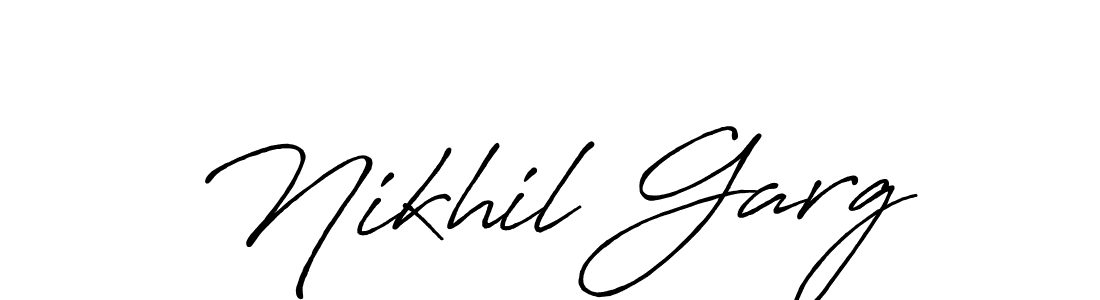 Design your own signature with our free online signature maker. With this signature software, you can create a handwritten (Antro_Vectra_Bolder) signature for name Nikhil Garg. Nikhil Garg signature style 7 images and pictures png