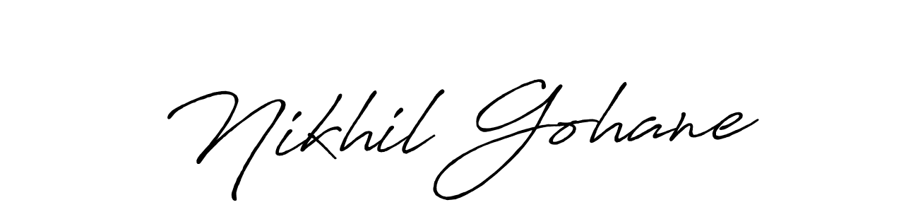 Make a short Nikhil Gohane signature style. Manage your documents anywhere anytime using Antro_Vectra_Bolder. Create and add eSignatures, submit forms, share and send files easily. Nikhil Gohane signature style 7 images and pictures png