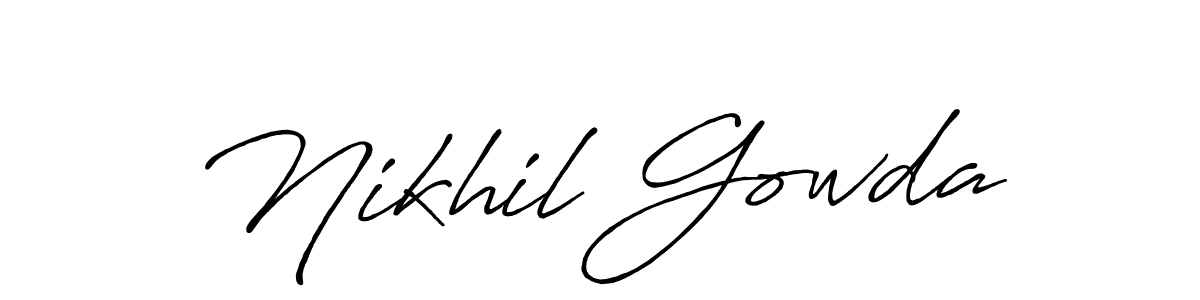 Also You can easily find your signature by using the search form. We will create Nikhil Gowda name handwritten signature images for you free of cost using Antro_Vectra_Bolder sign style. Nikhil Gowda signature style 7 images and pictures png