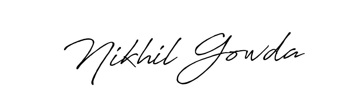 Also You can easily find your signature by using the search form. We will create Nikhil Gowda name handwritten signature images for you free of cost using Antro_Vectra_Bolder sign style. Nikhil Gowda signature style 7 images and pictures png