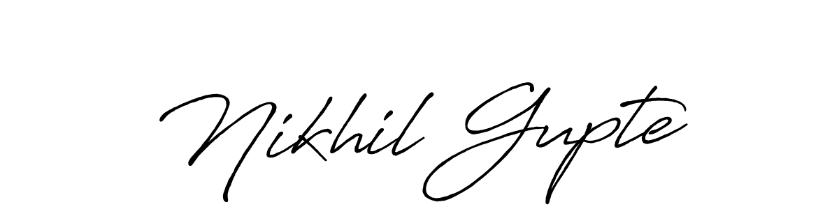 It looks lik you need a new signature style for name Nikhil Gupte. Design unique handwritten (Antro_Vectra_Bolder) signature with our free signature maker in just a few clicks. Nikhil Gupte signature style 7 images and pictures png